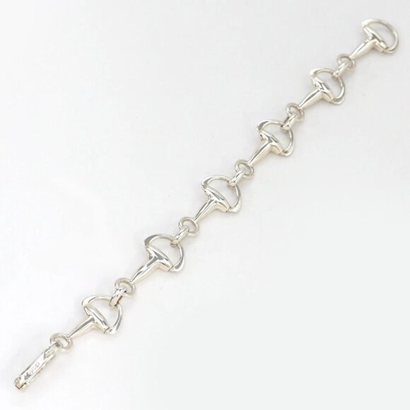 GUCCI Horsebit Chain Bracelet 7.9" Silver 925 Auth w/Box #1662-9 - Picture 3 of 8